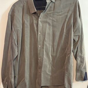 Jhane Barnes Olive Button Down Shirt